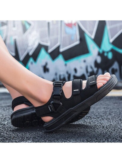 صنادل للرجال خفيفة الوزن و مانعة للانزلاق ومتعددة الاستخدامات وتنفس وبسيطة وذات نعل ناعم مقاوم للاهتراء تصلح للعمل والخارج في الصيف