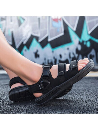 صنادل للرجال خفيفة الوزن و مانعة للانزلاق ومتعددة الاستخدامات وتنفس وبسيطة وذات نعل ناعم مقاوم للاهتراء تصلح للعمل والخارج في الصيف