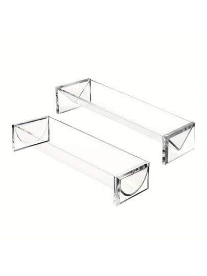 1/2/4 حامل شفاف للتقديم - صينية تقديم أكريليك شفافة، حامل صفوف للبوفيه، أساطين الماكرون، وقوف بيني كوكي، طبق بار، مستلزمات المناسبات، أدوات تقديم، المطبخ، هدية عيد الميلاد