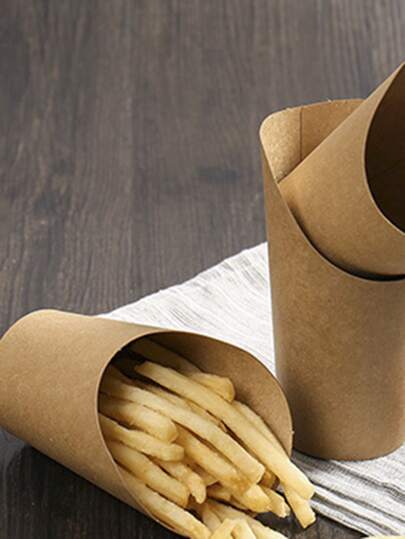 20 قطعة/10 قطع/40 قطعة/50 قطعة أكواب فطيرة البيض، أكواب ورق كرافت سميك مائلة، أكواب البطاطس المقلية، علبة تغليف الخبز، أكواب الآيس كريم، علب تغليف الحلويات الأنبوبية المستديرة