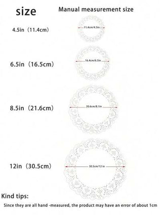 100 قطعة من الدانتيل الورقي الأبيض الدائري، أطباق ورقية تأشيرية قابلة للتخلص منها، للأعمال اليدوية، ديكور المائدة، الحفلات، الأعراس، الكيك، الحلويات، المقرمشات، المشوي، المقلي، بيع الأطعمة