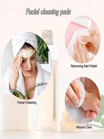 عبوة 100 - 600 قطعة، متوفرة بأحجام متعددة، وسادات إزالة المكياج من نسيج مخملي سميك آمن على البشرة وقابل للتنفس، بنقشة اللؤلؤ، للاستخدام الجاف والرطب، بتصميم ثلاثي الطبقات ومضاد للتحلل والتنشر، مثالية لإزالة المكياج وطلاء الأظافر والعناية بالبشرة...
