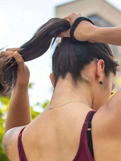 200 قطعة مطاطية سوداء لتصفيف الشعر للفتيات، حياة يومية عارضة، اكسسوارات شعر بسيطة و متينة، عالية المرونة، بأسلوب كوري، شريط مطاطي سميك لشعر الحصان الكبير، بأسلوب رائع للأم والابنة، هدية رائعة لتصفيف الشعر في المناسبات والأعياد