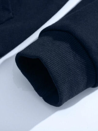 جاكيت هودي بسحّاب من الأمام للصبي المراهق، بلوك الألوان البسيطة للإرتداء العادي