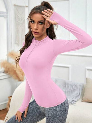 Sport Studio بلوزة رياضية للنساء طويلة الأكمام ناعمة وقابلة للتنفس