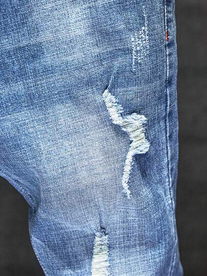 بنطلون جينز ذو تصميم بلى رائع للرجال