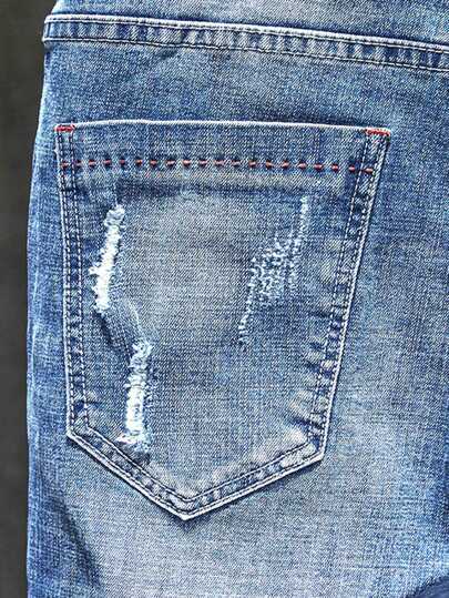 بنطلون جينز ذو تصميم بلى رائع للرجال