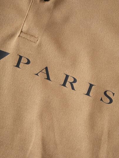 Manfinity Homme قميص بولو بأكمام قصيرة للرجال مع طباعة الحروف