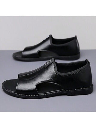 نعال صيفية رجالية غير رسمية قاع ناعم سطح ناعم مانع للإنزلاق، صنادل منفذة للهواء دون ربط للقيادة