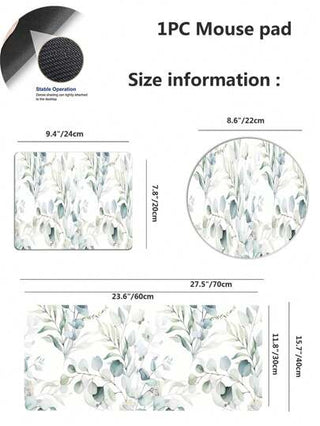 حصيرة لعب ومكتب الماوس مضادة للانزلاق بطبعة تعتيم الصباغة الأزهار اللونية الغامضة بقياس 4 أحجام