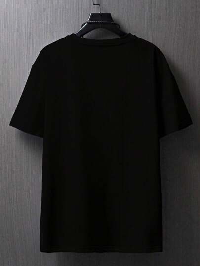 Manfinity Homme تي شيرت بطباعة مناظر طبيعية للرجال