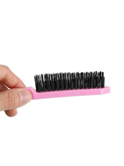 فرشاة شعر من النايلون بثلاث صفوف، تستخدم في صالونات الحلاقة والمنازل، مصنوعة من البلاستيك لتوفير سهولة التحكم بشعرك ومزيل للتشابك (Teaser Comb)