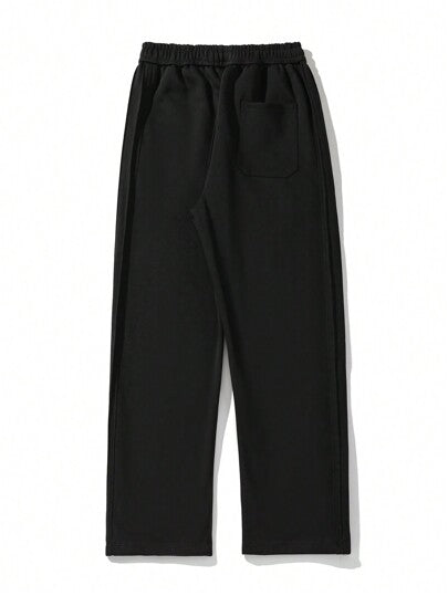 بنطلون رجالي مستقيم الساق فضفاض عادي سميك