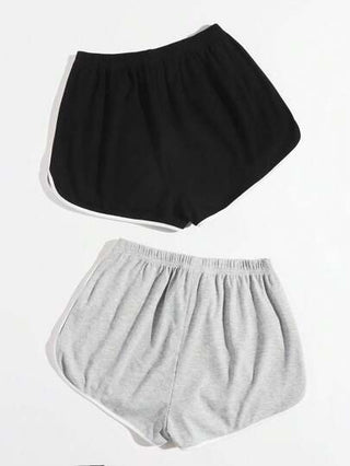 EZwear شورت دولفين بخصر مع عقدة مجموعة من 2 لباس الصيف
