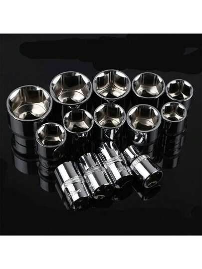 مجموعة مقابس 12 قطعة، مجموعة مفاتيح 1/4 مفتاح ربط، أداة إصلاح السيارات والقوارب والدراجات النارية والدراجات