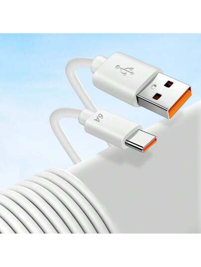 كابل شحن USB C سريع 66 واط 6 أمبير، USB 2.0 ذكر إلى نوع C متوافق مع هواتف شاومي، هواوي، أوبو، سامسونج، كندل، وبنك الطاقة، وكاميرات المراقبة، ومسجلات القيادة، سلك شحن نوع C طويل بطول يصل إلى 12 متر، متوافق مع أجهزة آيفون 16 و16 برو ماكس و15 و15 بلس و15 برو