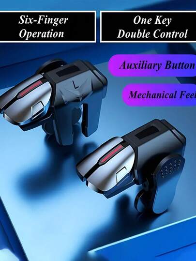 أزرار ألعاب الهاتف المحمول، مشغلات ألعاب الهاتف المحمول، يعتمد مشغل الألعاب المحمول تصميم مشبك فريد يمكن استخدامه مع حماية الشاشة وعلب الهواتف لتحريك وضبط الزوايا والهدف والتصوير بالإصبعين الإبهام والسبابة في اليدين. يقلل التصميم البسيط من استخدام شاشة ال