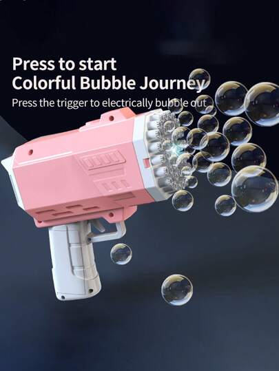 مسدس الفقاعات اليدوي القابل للاستخدام في الأماكن المفتوحة، إطلاق الفقاعات بنقرة واحدة، بخاخ الفقاعات متعدد الفتحات (البطارية وماء الفقاعات غير مدرجين)،ألعاب للاستخدام في المسبح مناسبة لألعاب المسبح،حفلات المسبح ،ألعاب الحفلات للكبار مناسبة لعيد الهالوين/ع