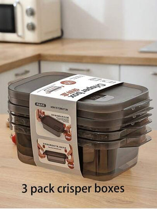 3 حاويات تخزين طعام، آمنة للتجميد والميكروويف، تتضمن أحجام XL، L، M، S