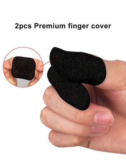 طقم تحكم جوال للألعاب المحمولة 4 قطع ، للتنافس في ألعاب الجوال ، أسود