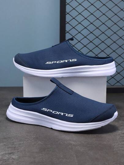 حذاء مسطح خفيف للرجال و النساء مصنوع من شبكة هوائية مرنة بمقاس كبير 1زوج