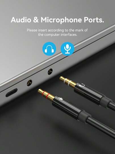 معزز للسماعة والميكروفون من VENTION، محول صوت مقسم Y من ذكر 3.5 مم إلى أنثى 3.5 مم مزدوجة، ملحق سماعات مستقيم لأنظمة CTIA لأجهزة الكمبيوتر والمحولات والأجهزة المحمولة وأجهزة PS4 والألعاب