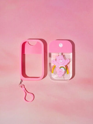 SHEIN X Care Bears وعاء قابل لإعادة الملء محمول بنمط الدببة الوردية، هدايا الدب المبتهج