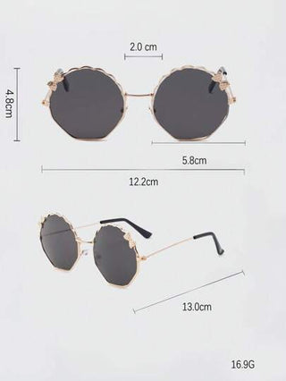 مجموعة نظارات أزياء مزينة بربطة عنق معدنية للأطفال 3 قطع