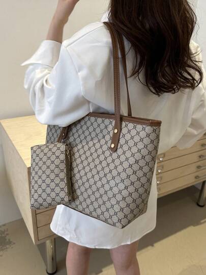 حقيبة كتف نسائية كبيرة السعة حقيبة الطالب الجامعي للتنقل ، حقيبة كتف نسائية، حقيبة يد، أساسي عادي، مناسب للمراهقات والنساء الطالبات الجامعيات ، العمل ، التنقل، الخارج، السفر، النزهات