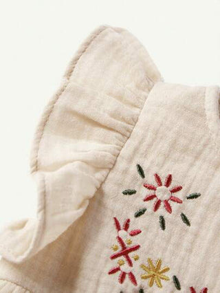 فساتين بيبي Cozy Pixies فستان بناتي للرضع ذو رقبة دائرية وطبعة زهور فضفاضة مع خصر مجعد