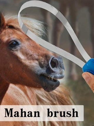 مزيل عرق البقر والخيل بشفرة مشط سن النشر مع مشط إيقاف الحكة الحكة، مشط شعر الخيل للحكة الأسنان، مشط تنظيف الحيوانات الأليفة