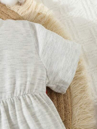 SHEIN بدلة صيفية للأولاد الرضع، بأكمام قصيرة وقصيرة بلون سادة سهلة للارتداء في المنزل