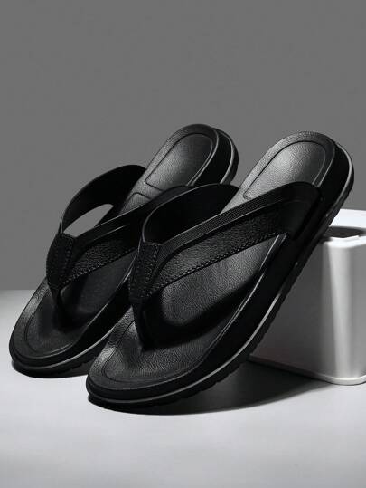 زوج من صنادل رجالية قابلة للارتداء من دون ربط، مضادة لالانزلاق، متينة، ناعمة، بنعل سميك من مادة EVA، للشاطئ، العطلات، للارتداء اليومي، للربيع/الصيف، للاستخدام الداخلي/الخارجي،خفيفة الوزن، مريحة'