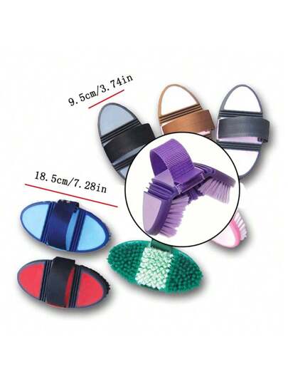 فرشاة حصان قابلة للانحناء لتنظيف الحصان، فرشاة لينة لتنظيف الجسم بزوايا متعددة، معدات الفروسية، فرشاة للاستحمام الحصان