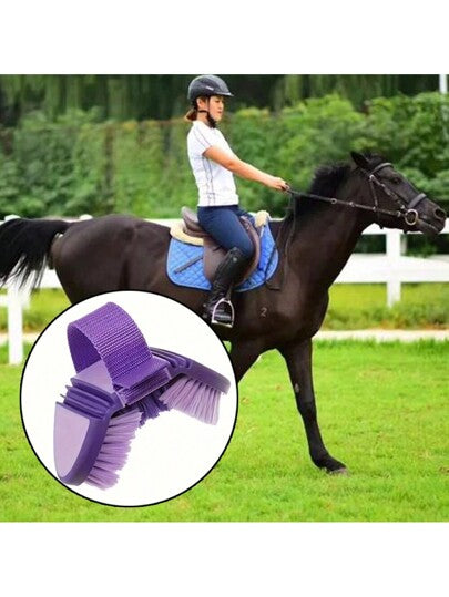فرشاة حصان قابلة للانحناء لتنظيف الحصان، فرشاة لينة لتنظيف الجسم بزوايا متعددة، معدات الفروسية، فرشاة للاستحمام الحصان