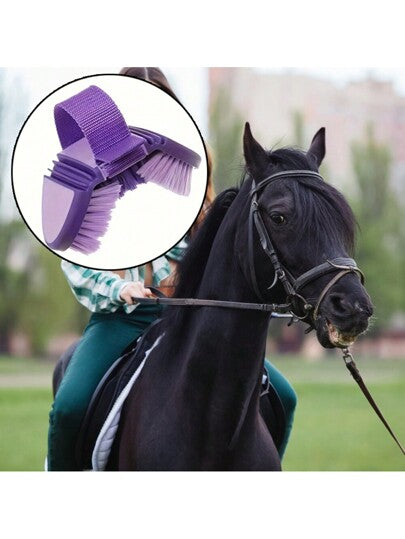 فرشاة حصان قابلة للانحناء لتنظيف الحصان، فرشاة لينة لتنظيف الجسم بزوايا متعددة، معدات الفروسية، فرشاة للاستحمام الحصان