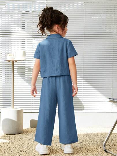 تيشيرتات بناتي مجموعة قميص باحد الالوان موحد اللون و طية ياقة للفتاة الصغيرة المناسبة لاستخدامها يوميا و في الشارع