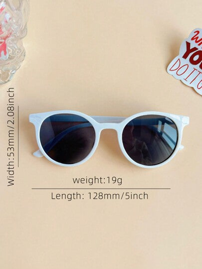 قطعتان نظارات أطفال بألوان متنوعة للأولاد والبنات، نظارات كلاسيكية غير متماثلة بتصميم دائري للأطفال