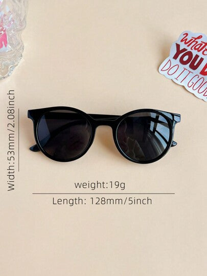 قطعتان نظارات أطفال بألوان متنوعة للأولاد والبنات، نظارات كلاسيكية غير متماثلة بتصميم دائري للأطفال