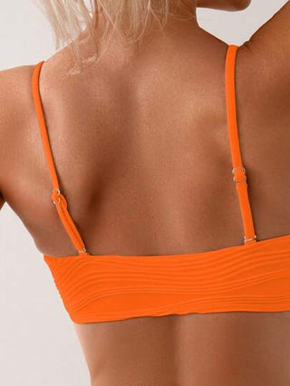 Swim مجموعة بيكيني بربطة U كاملة الألوان موحد اللون للنساء مناسبة للصيف الذهاب إلى الشاطئ، مزودة بحمالة صدر وثياب سباحة