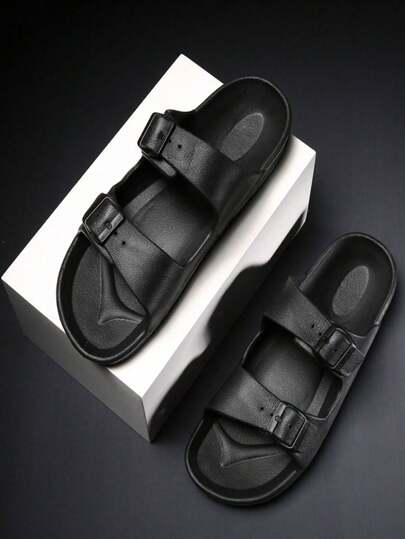 صنادل رجالية من الأيفا ، صنادل برقبة سميكة مريحة وعصرية ، مناسبة للارتداء في الأجازات الصيفية ، صنادل زوجية الخبطة ،تصميم منفذ هوائي