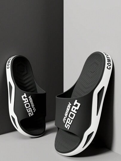 شبشب رجالي صيفي، موضة مضادة للانزلاق للاستخدام الداخلي والخارجي، وحمامات الاستحمام، شرائح استحمام، صندل كاجوال للاستخدام في الشاطئ والرياضة الخارجية