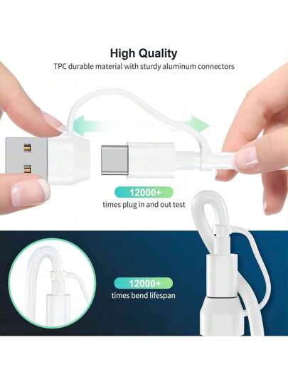 كابل شحن متعدد 4 في 2 لشاحن ساعة أبل و أيفون ،شاحن سفر 4 في 2 للساعة والهاتف متوافق مع منافذ آي أو إس / نوع سي / نوع سي للآيفون 16 15 14 13 12 11 / جالاكسي أندرويد