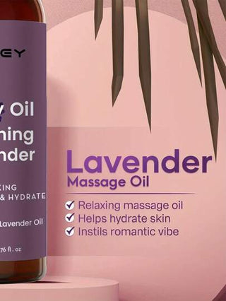 زيت المساج الخزامى 200 مل للرجال والنساء - رائع للتهدئة والاسترخاء - مزيج من الزيوت الطبيعية