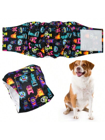 3 قطع من الحفاضات الذكرية العالية الامتصاص للكلاب ، حفاضات الذكور القابلة للغسل لاحتواء البول لدى الكلاب الذكور وتدريب الجراء