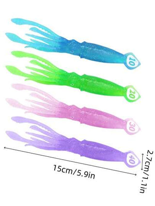 4 قطع ألعاب غوص على شكل عقتان بطول 5.9 بوصة، ألعاب حفلات للبالغين مناسبة لعيد الهالوين/عيد الميلاد/، ألعاب مياه وحمام سباحة مصنوعة من مادة البي في سي بألوان عشوائية