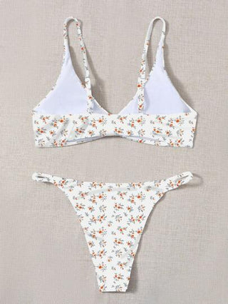 Swim طقم بيكيني بسيط مطبوع عليه زهور من Summer Beach، لون عشوائي