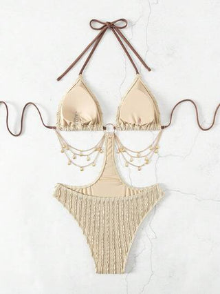 مايوه حريمي قطعة واحدة Slayr سلسلة رقبة نسائية لارتداء الملابس الشاطئية ، والبدلات الواحدة القطعة الصيفية