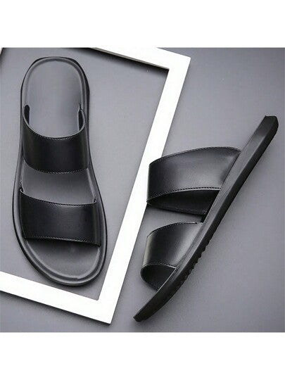 شبشب رجالي جديد صيفي 2024، مريح وعصري وناعم وغير قابل للانزلاق ، صندل شاطئي متعدد الاستخدامات