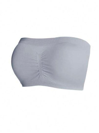 Shein Underwear&Sleepwear Basics حمالة صدر موحدة اللون تجاعيد أنبوب 3 قطع